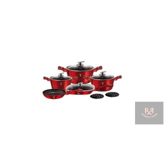   Berlinger Haus BH-7142 11 részes Edénykészlet, Metallic Line Burgundy Edition